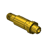 Nipple, CGA 677, 1/4 NPTM, 3.0" LNG