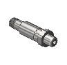 Nipple, CGA 677, 1/4 NPTM, 3" LNG