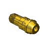 Western #300-3 - Nipple, CGA 520, 1/4 NPTM, 1.75"LNG