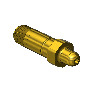 Threaded Inlet Nipple, CGA 326, 1/4NPTM, 2.125"LNG
