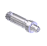 Check Valve Nipple, CGA 326, 1/4NPTM, 2.5"LNG
