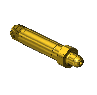 Nipple, CGA 326, 1/4NPTM, 3"LNG