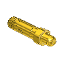 Western #14-3CV - Countersunk Nipple, CGA 346, 1/4NPTM, 2.5"LNG