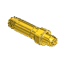 Threaded Inlet Nipple, For Installed Filter, Western #14-3SF, CGA 346, 1/4NPTM, 2.5"