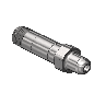 Threaded Inlet Nipple, Western #SS-14-3, CGA 346, 1/4NPTM, 2.5"