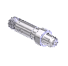 Countersunk Nipple, CGA 346, 1/4NPTM, 2.5"LNG