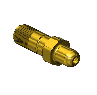 CGA 346 Nipple, 9/16-25 UNS, 2.125" LNG (Western 14-6) 