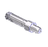 Check Valve Nipple, CGA 347, 1/4NPTM, 3.0"LNG