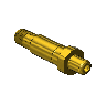 Nipple, CGA 701, 1/4NPTM, 3"LNG