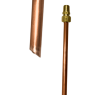 Hard “K” copper ¼" dip tube, 48” overall length with inlet, + brass ¼" MNPT fitting