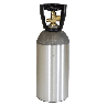 Industrial Gas Cylinder + CGA 580 Valve Inserted, 33.7 Cubic Ft